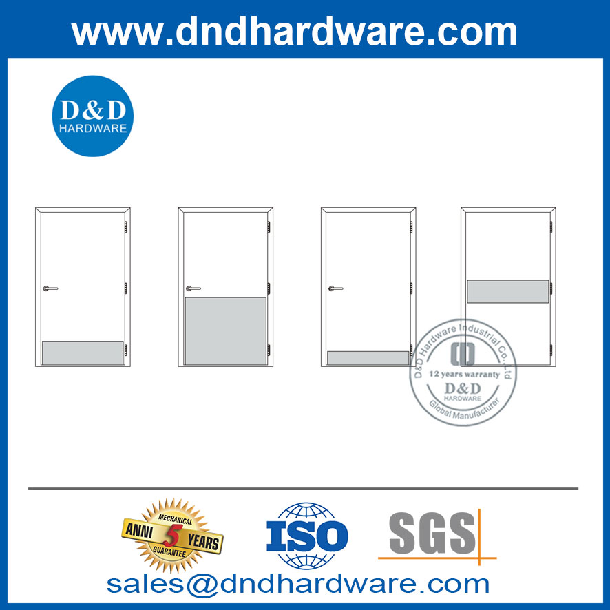 ความปลอดภัยสเตนเลสสตีลจานเตะสำหรับประตูไม้และโลหะ DDKP001