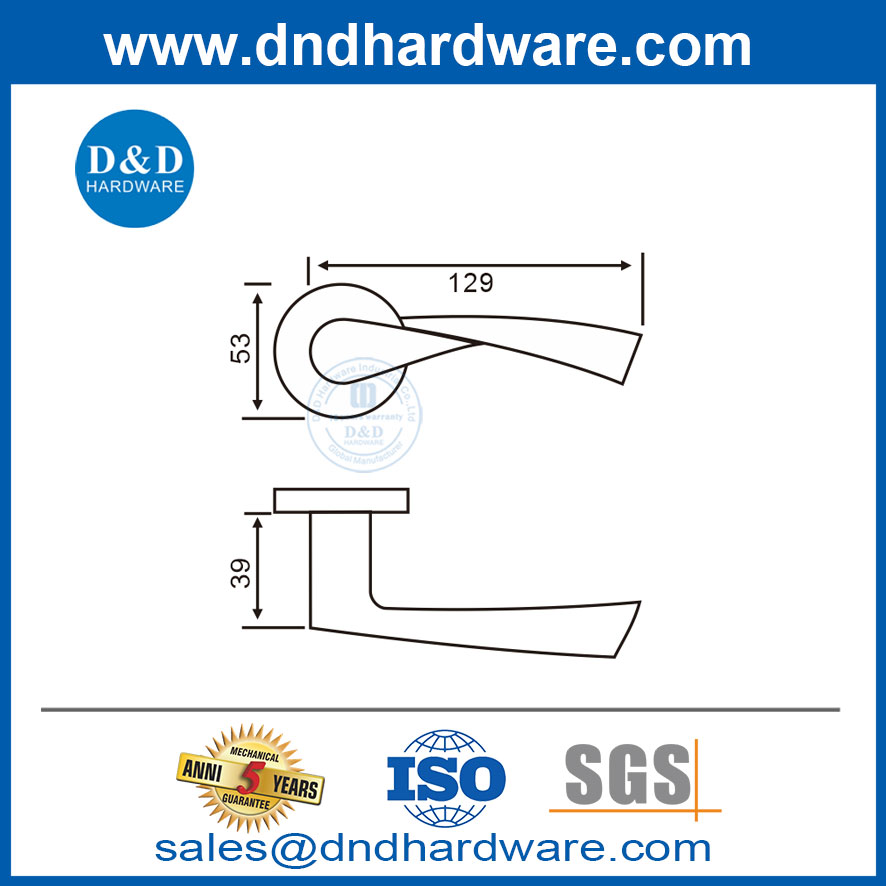 การรักษาความปลอดภัยสแตนเลสสตีลท่อกลวงกลวงประตูที่มี RONED ROSE-DDTH037