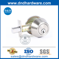 ประเภทกลมสังกะสีโลหะผสมสีเงินลูกบิดปุ่มล็อค Deadbolt-DDLK024
