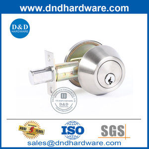 圆形类型锌合金银色门旋钮锁deadbolt-ddlk024