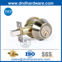 ทองเหลืองทองเหลืองสองข้างประตู Konb Deadbolt ใน Zinc Alloy-DDLK026