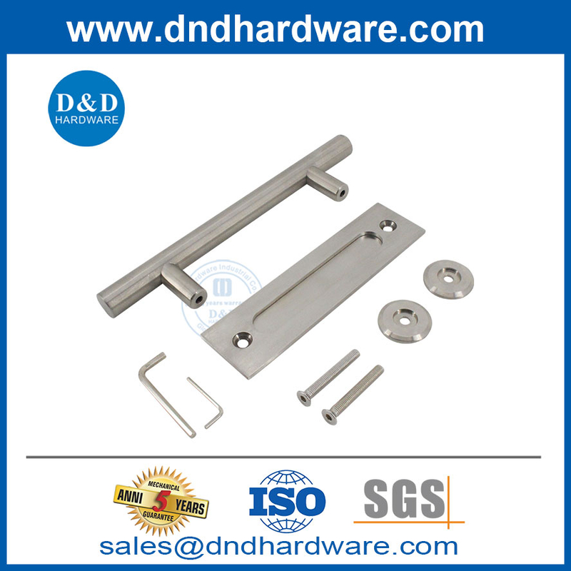 สแตนเลสสตีลประตูสองประตูยุ้งฉางฮาร์ดแวร์ฟลัลพล็อตด้ามจับ DDBD102