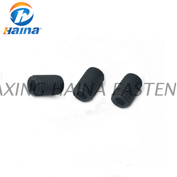 Tornillos de fijación de extremo plano con casquillo hexagonal galvanizado negro ISO 4026