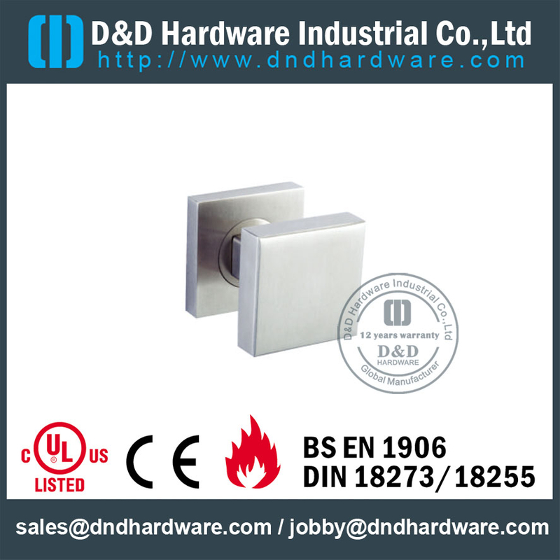 Grade 316 Hollow Square Shape Internal Door Knob untuk Pintu Kamar Mandi-DDTH030