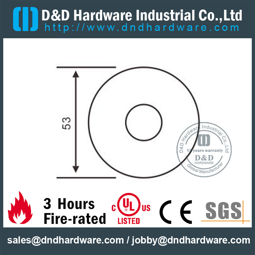 Escudo de fechamento SUS316-D e D Hardware