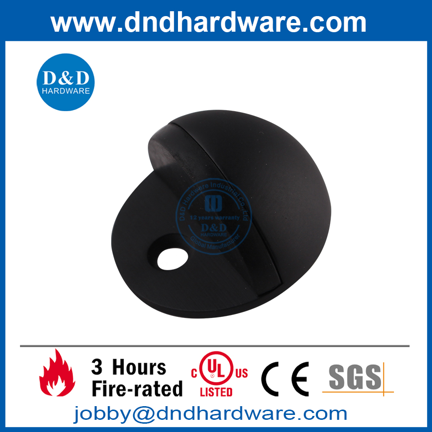 不锈钢304黑色半球门塞，用于入口双门-DDDS001
