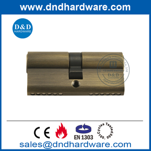 BS EN1303 Cilindro de cadeado de latão antigo para porta do quarto-DDLC003