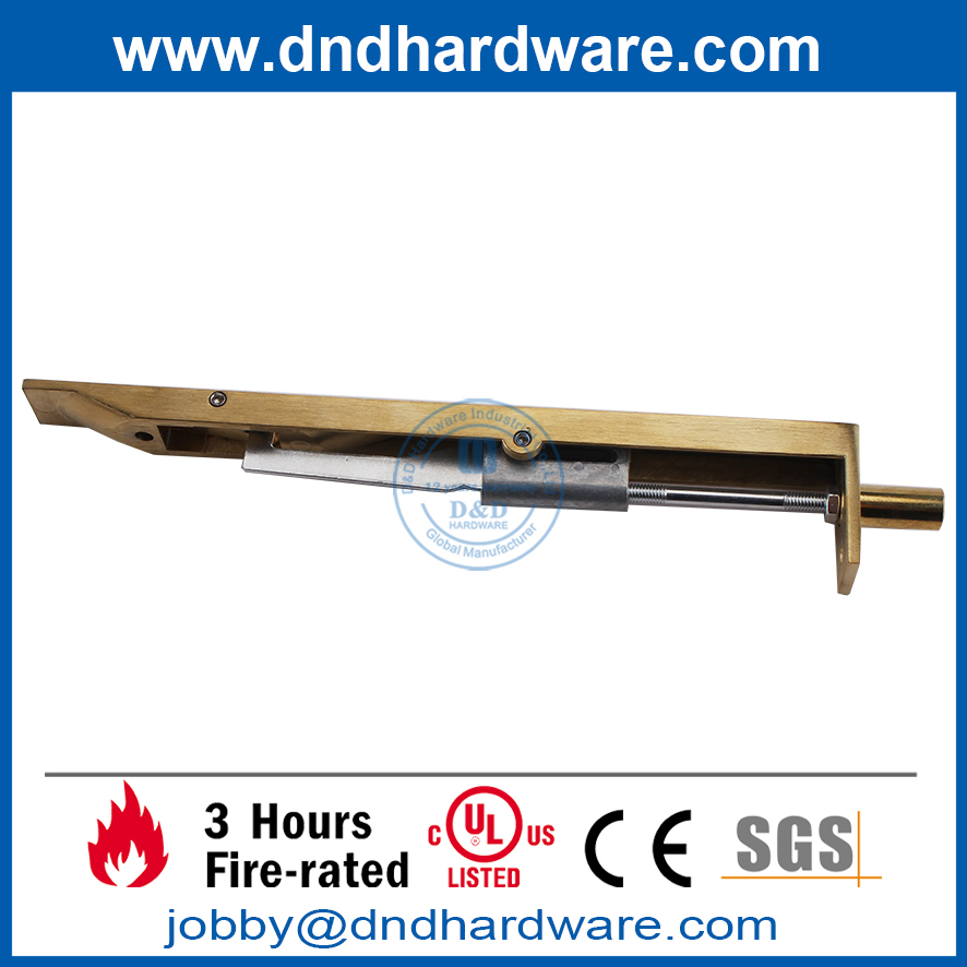 Parafuso de porta de metal nivelado de latão polido acabamento resistente manchado para -DDDB001