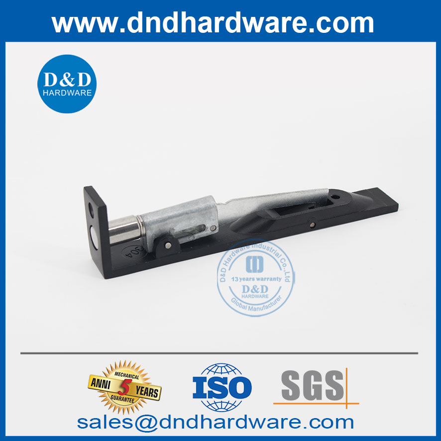 6 นิ้ว Matt Black SS304 คันโยกแอ็คชั่นโบลต์สำหรับประตูไม้ DDDB001