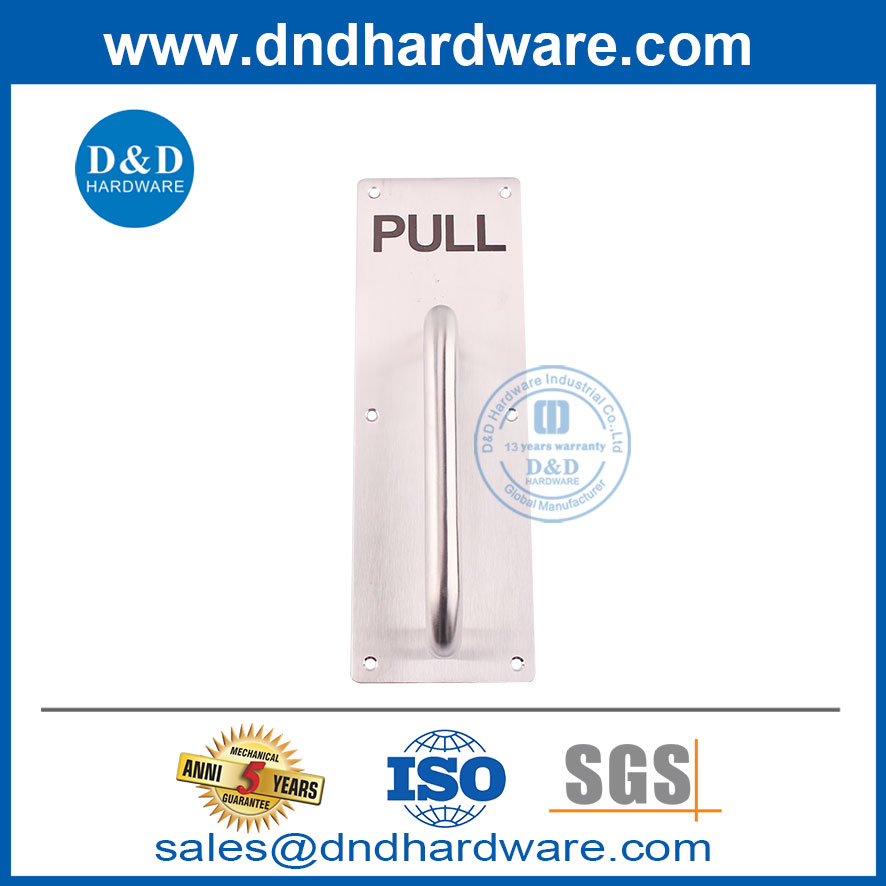SSS316 ที่จับ SS316 กว้าง 100 มม. พร้อมจานสำหรับประตูหน้า DDPH023