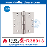 ลูกบอลสแตนเลสแบริ่งฮาร์ดแวร์บานพับประตูด้านนอกพร้อมกับ UL Fire DDSS002-FR-4.5x4.5x3.0