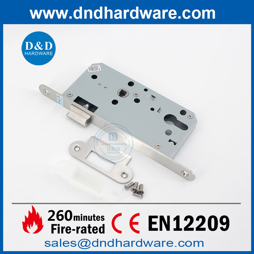 EN12209 ล็อคสแตนเลสรอบ Forend Fire ได้รับการจัดอันดับประตูล็อคล็อค DDML011R 