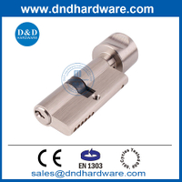 EN1303 Satin Nickel Solid Brass Commercial Lock Cylinder สำหรับตลาดยุโรป DDLC001