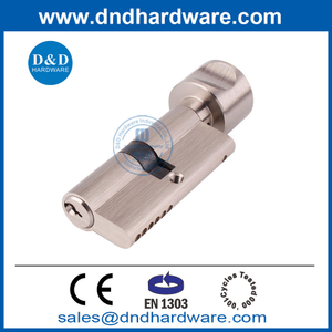 EN1303缎面镍实心黄铜商用锁缸，用于欧洲市场ddlc001