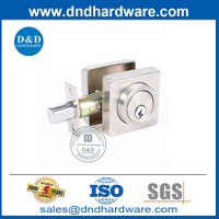 ซาตินนิกเกิลสแควร์สไตล์โลหะผสมประตูเชิงพาณิชย์ล็อค Deadbolt-DDLK021
