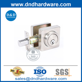 缎面镍广场样式锌合金商业门锁deadbolt-ddlk021