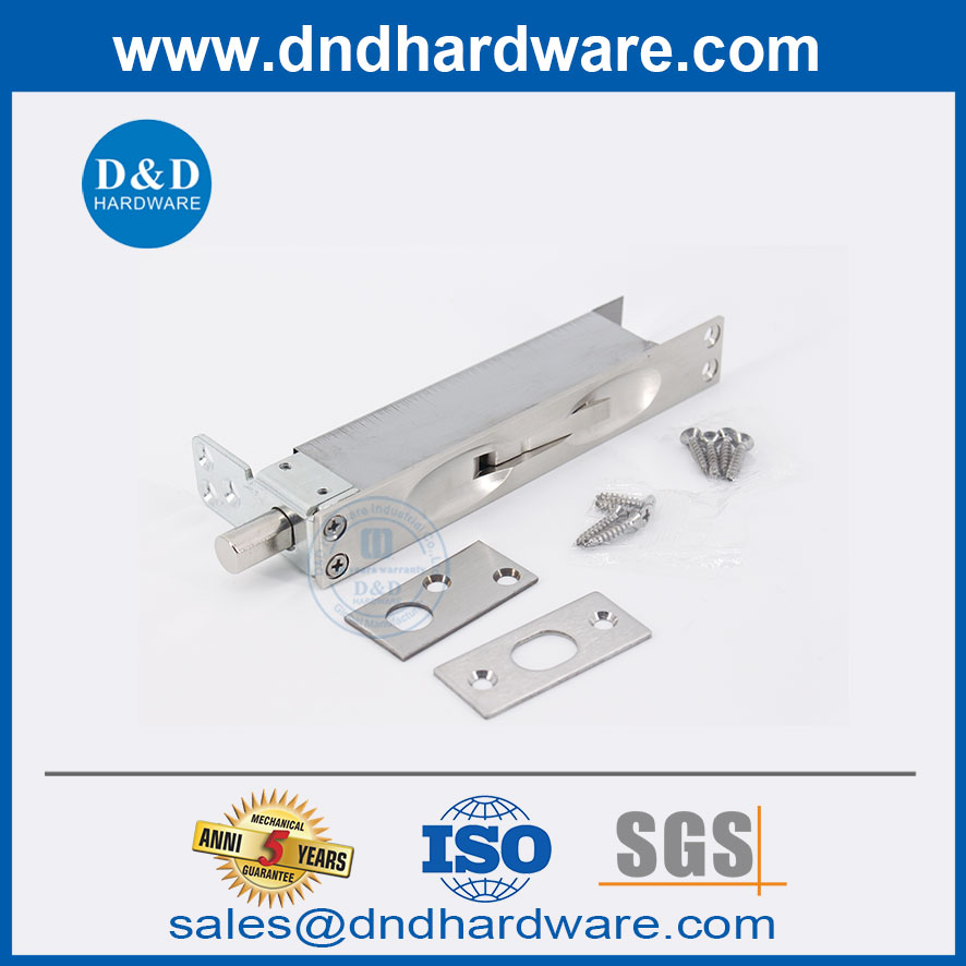 สลักเกลียวประตูทองเหลืองสีเงินสำหรับโรงแรม DDDB034