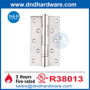 บานพับสแตนเลส 5 นิ้วที่ระบุไว้ด้านนอกบานพับประตูสำหรับไฟ DDSS005-FR-5X3X3