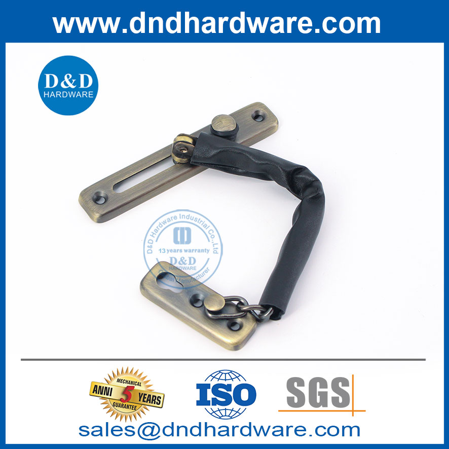 สแตนเลสสตีลโซ่ประตูทองเหลืองโบราณล็อคสำหรับอาคารโรงแรม DDDG004