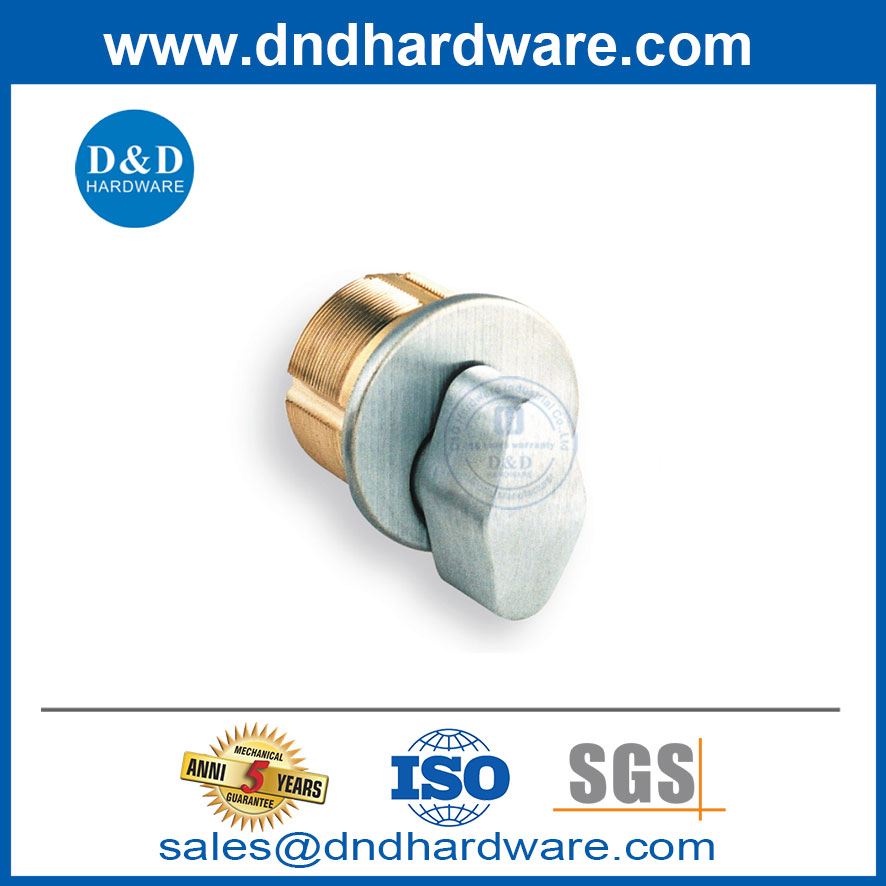 ANSI Cylinder Cam Type Mortsie T Turn Lock Rim Cylinder ใน Solid Brass-DDLC019