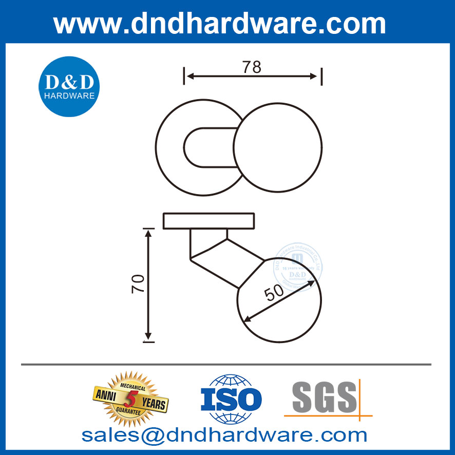 สแตนเลสสตีลลูกบิดประตูคันโยกใหม่สำหรับห้องครัวประตู DDTH032