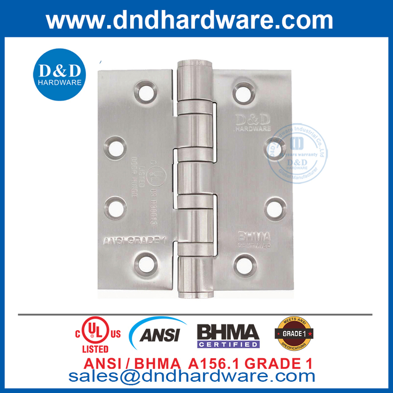 5 นิ้ว ANSI BHMA เกรด 1 ประตูไฟสำหรับโรงแรมอพาร์ทเมนต์-DDSS001-ANSI-1