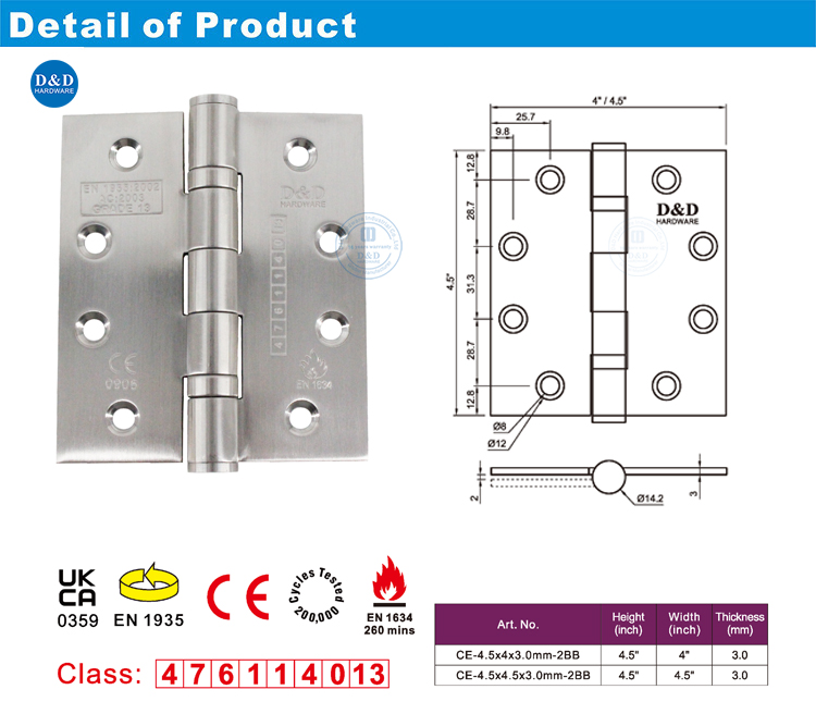 Engsel pintu 4,5 inci