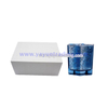 8oz glossy white glass candle jar/cup/holder with red gift box packing