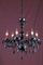 Lámpara de cristal del estilo del pasillo fresco del hotel (CRISTAL NEGRO de la PERA 3623-6L)