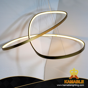 Современный интерьер декоративные художественные светодиодные линии подвесной светильник (KJ020)