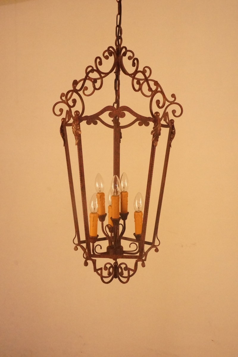 Классический подвесной светильник с железной рамой цвета ржавчины, декоративный подвесной светильник (GD1035-6)