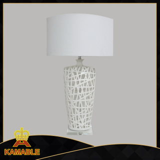 Гостиничный проект Керамическая хрустальная белая настольная лампа (KADXT-775872)