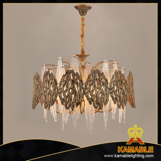 Роскошный дизайн Элегантный декоративный медный подвесной светильник из дутого стекла ручной работы.(ГД18197П)