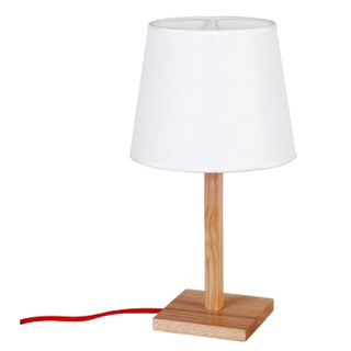 Современное уютное деревянное настольное освещение с белым абажуром (LBMT-XF)