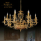Lámpara pendiente de cobre amarillo retra del estilo de la lámpara de la decoración rococó del hotel (TD-0851-8)