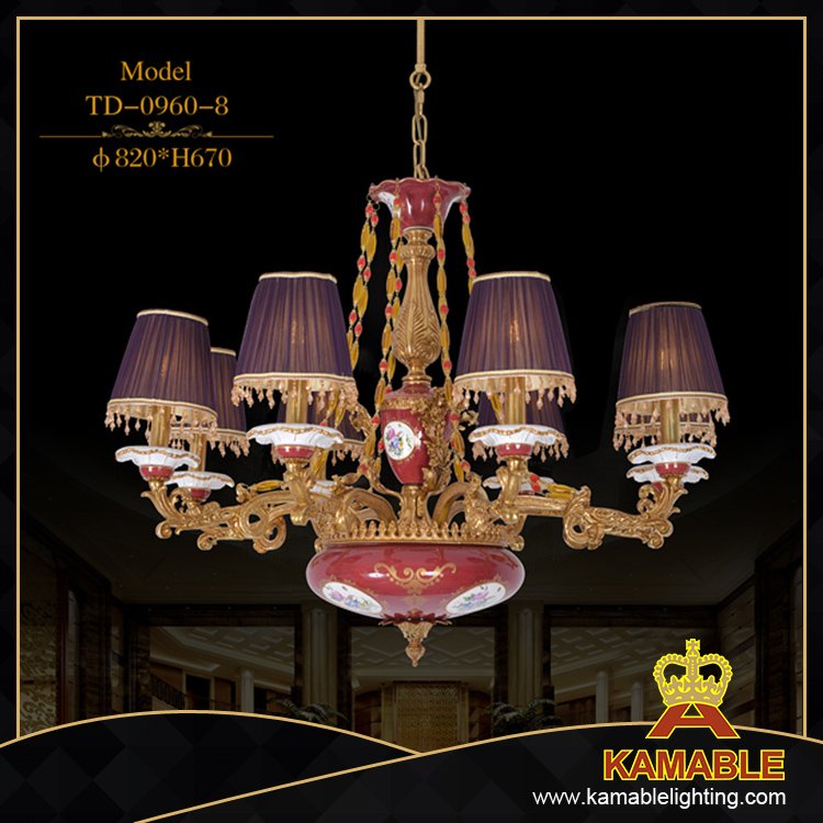 Классическая столовая красный декоративный подвесной светильник (TD-0960-10)