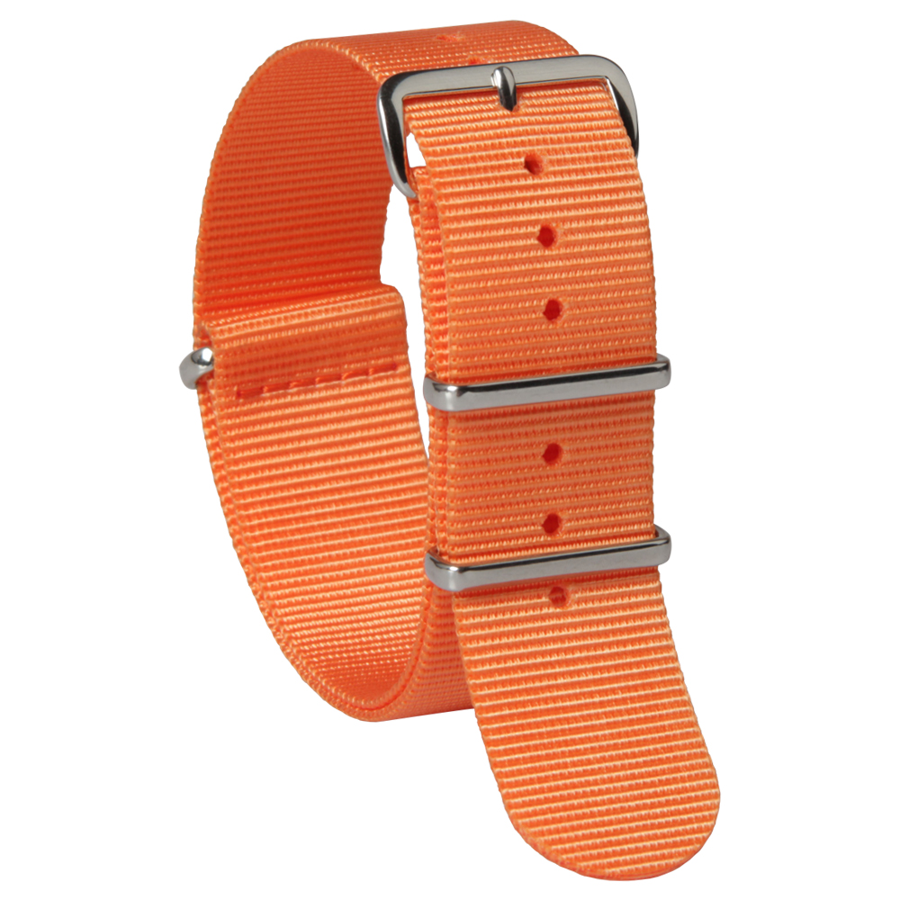 OEM Wholesale Orange Nylon Nato Watch Straps in 18mm 20mm And 22mm with ...