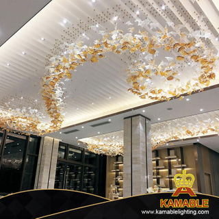 Подгонянный светильник канделябра украшения гостиницы проекта стеклянный (KPL1806)