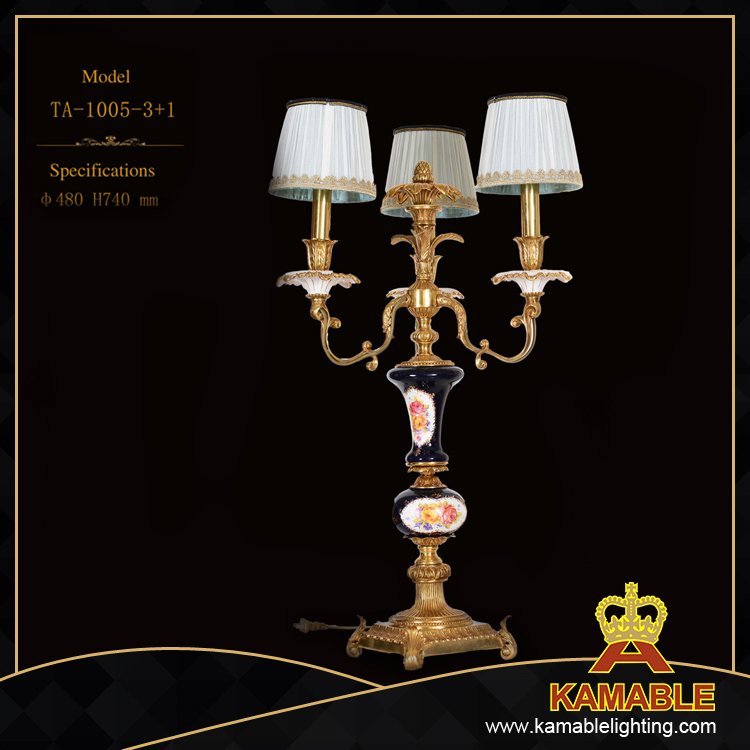 Керамическая керамическая настольная лампа для декора домашнего интерьера (TA-1005-1)