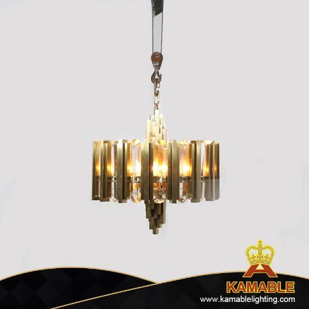 Роскошный дизайн Современный декоративный торт Золотой хрустальный люстра для ресторана (KJ032)