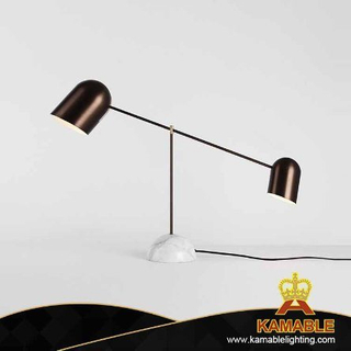 Декоративная настольная лампа с мраморным основанием из металла (KPL1822)