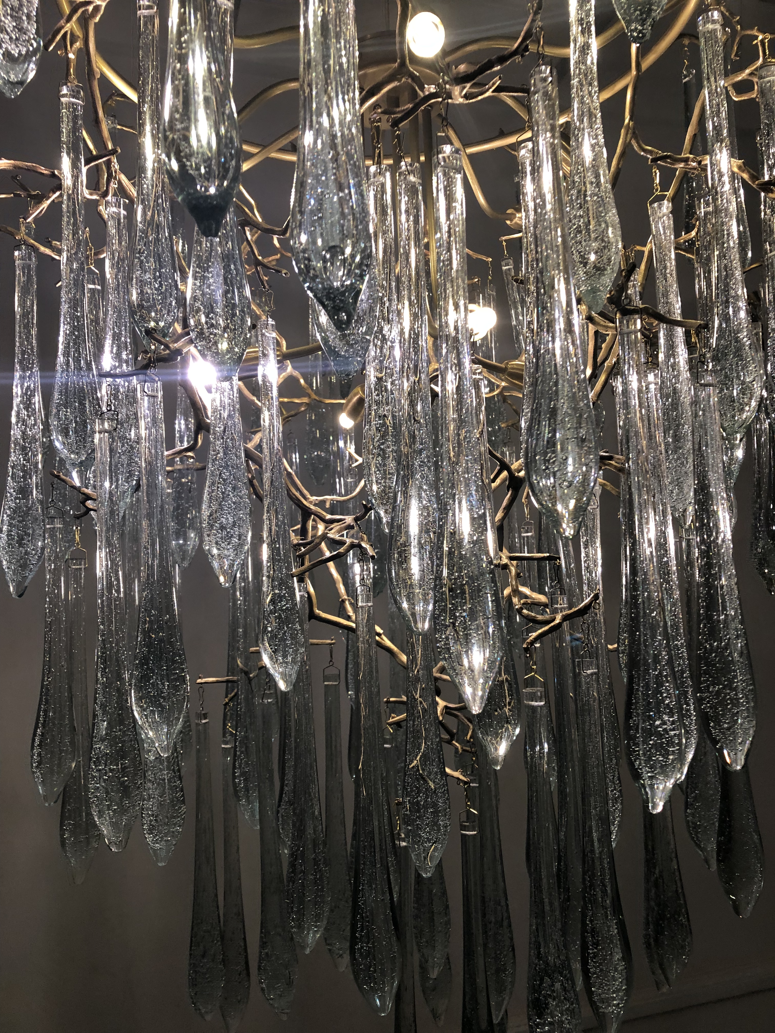 Современный декоративный столовой латунный стеклянный подвесной светильник (KSE-0004)