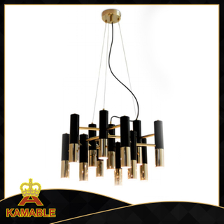 Современный подвесной светильник из черной и золотой стали (KAP6070)