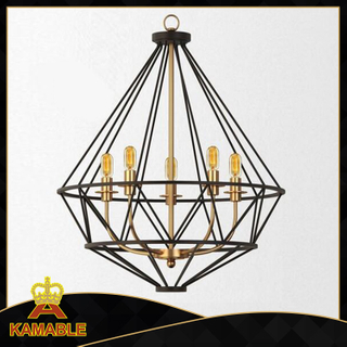 Современный ромбовидный декоративный стальной подвесной светильник для отеля (KAAB041)
