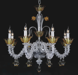 Lámpara de cristal del estilo de Murano (80165-8)