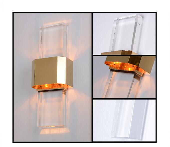 Настенный светильник в современном стиле с декоративным кристаллом (WL7019) 