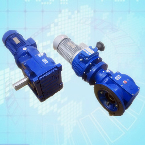 Helical gearbox and speed variator