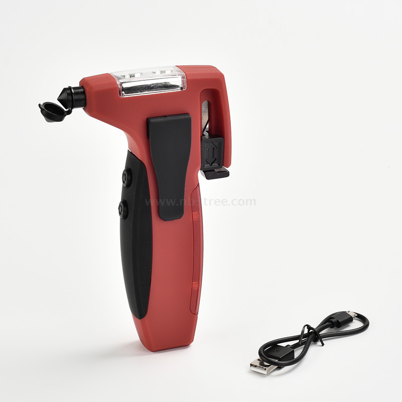 Multi-function Emergency Hammer with LED Flashlight with 2000mah power bank