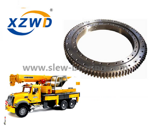 Cojinete giratorio de anillo giratorio de bola de contacto de 4 puntos XZWD con engranaje externo para grúa montada en camión