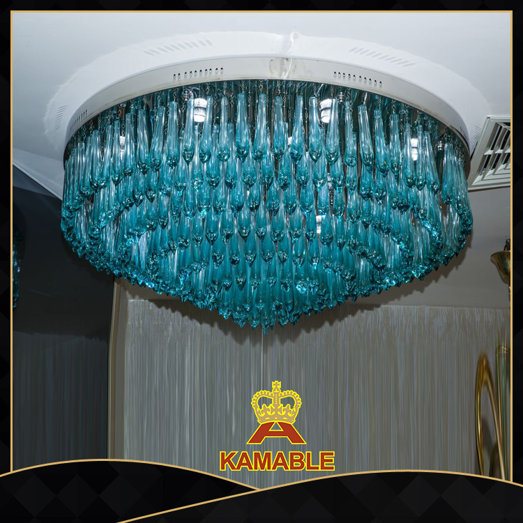 Whole Hand Blown Blue Murano Glass Chihuly Style Modern